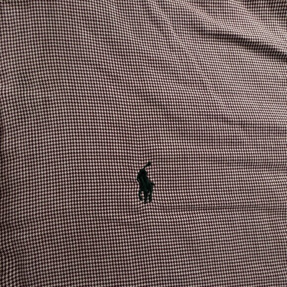 Ralph Lauren Blake Long Sleeve Cotton Button Up Shirt Brown Houndstooth 2XL - Picture 7 of 16